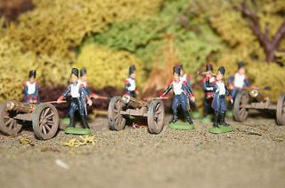 Airfix Waterloo French Artillary painted, 3 guns, figures and +Ammo 