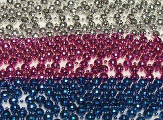 48 huge mardi gras disco ball beads silver hotpink blue