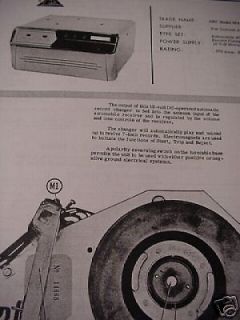 ARC 2500 Car Record Player Schematic  Allstate Repair/Service 