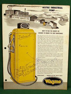 Wayne Gas Pump Literature Brochure, Model 70 Series 2 1 Industrial 