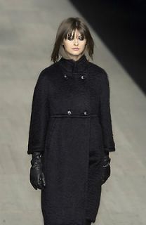 MaxMara Weekend Black Knitted Empire Waist Coat Size M Medium