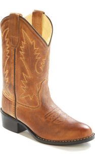   NEW Youth Boys Girls 1129 Brown Tan Leather Cowboy Western Boots SIZES