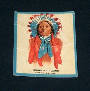   Canadian Chewing Gum INDIANS Card No.46 YOUNG WHIRLWIND *Scarce