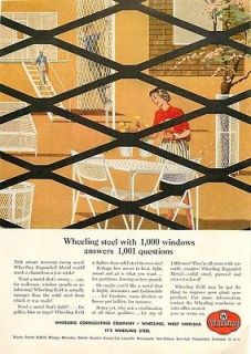 1957 wheeling steel windows expanded metal ad time left $