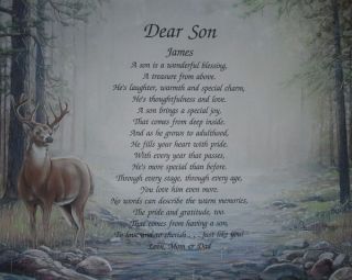   PERSONALIZED POEM BIRTHDAY, FATHERS DAY OR CHRISTMAS GIFT DEER PRINT