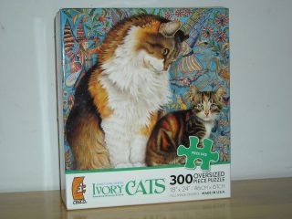 LESLEY ANNE IVORY CATS PUZZLE JIGSAW KITTEN OVERSIZED 300 Piece New 