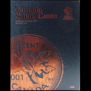 whitman coin folder 2480 2 canada small cents 1989 date