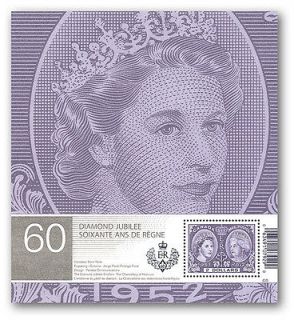 New CANADA QUEEN Elizabeth II Diamond Jubilee Souvenir Sheet 2012 $2 