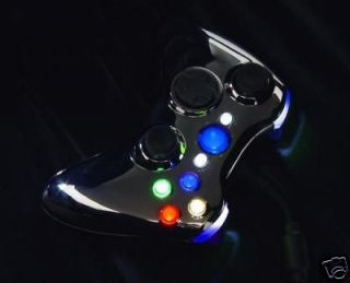 XCM Chrome Blue Wired Controller Shell for Microsoft Xbox 360 Tuning