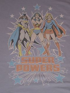 Wonder Woman, Supergirl & Batgirl Womens Jr. Top (Size: Large, Color 