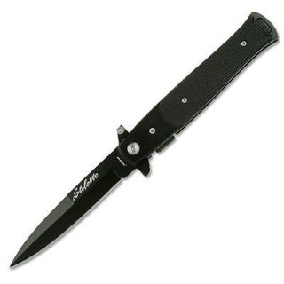 Spring Assisted Milano Folder Pocket Knife All Black Finish w 