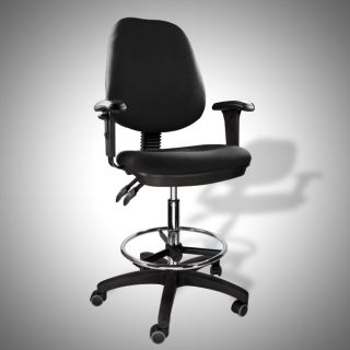 Drafting Chair Stool Office Black Adjustable Armrest Art Footrest 