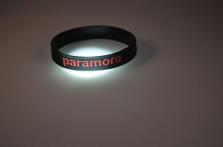   WILLIAMS   PARAMORE   Black with Red silicone wristband/bracelet