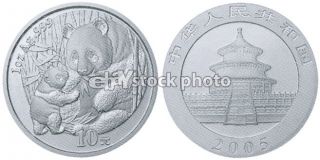 China, Peoples Republic Silver 10 Yuan, 2005 Bullion