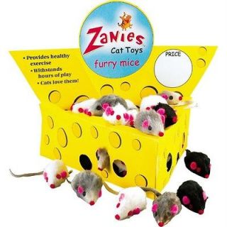zanies cat toys 60 furry mice kitten toy lot real