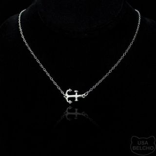 sterling silver anchor necklace in Fashion Jewelry