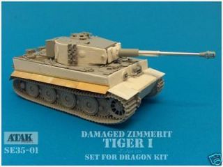 35 ATAK MODEL SE35 01 DAMAGED ZIMMERIT FOR TIGER I (pattern from 