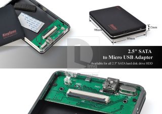 ZIF to Micro USB Adapter Enclosure Case for Hard Disk Drives SSD 