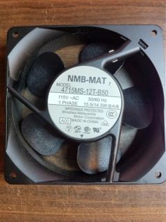   fan. These are 120MM x 38MM metal frame fans for 115VAC single phase