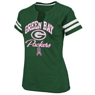 Green Bay Packers Go for Two Ladies Green Breast Cancer Awareness T 