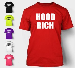 Hood Rich T Shirt DJ Scream 2 Chainz Gucci Mane Wacka Flacka YMCMB T 