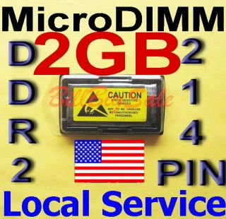2GB RAM MicroDIMM DDR2 214pin 2G 2048MB Memory HTC Shift X9500 Micro 