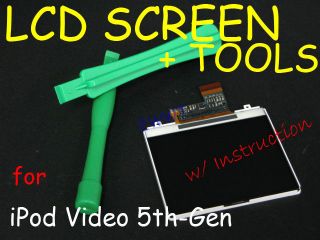 Replacement LCD Display Screen +Tools for iPod Video 5th Gen 5 30GB 