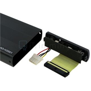 Black Aluminum 3 5 External HDD Hard Disk Drive Enclosure IDE USB 2 0 