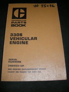 Cat Caterpillar 3306 Engine Parts Manual Catalog 3N2