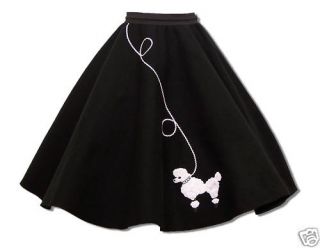Black 50s Poodle Skirt Adult 3X 4X Plus Sz 42 54