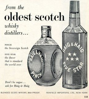 1960 Haig & Haig Pinch & Five Star Scotch Whisky Ad