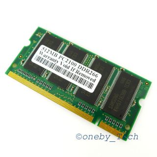 512MB DDR266 200pin Memory Dell Latitude 100L C540 C640 C840 D400 D500 