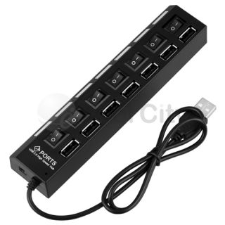 Port USB 2 0 Hub High Speed ON OFF Sharing Switch For PC Laptop