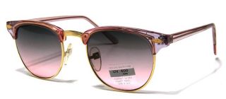   Transparent Pink Gold Frame Black to Pink Lens Sunglasses