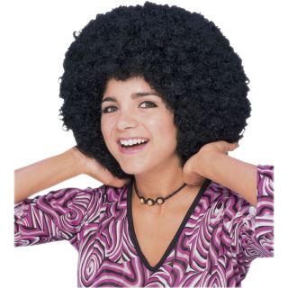   Black Curly Hair Hippie Disco 70s 60s Dy no mite! Costume Accessory