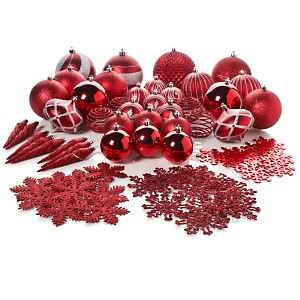 colin cowie 65 piece holiday ornament set includes