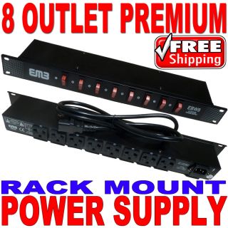 Outlet Rack Mount Premium Power Supply Center w Each Outlet Switch 