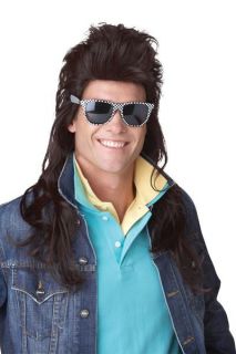 80s Rock and Roll Mullet Costume Wig (Black) is also available in 
