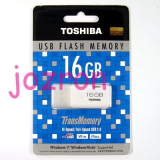 Toshiba Hayabusa 16GB 16g USB Flash Drive Disk White