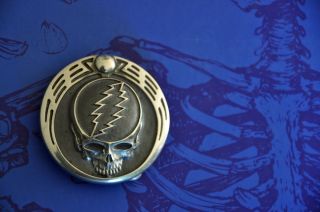 Owsley Stanley Silver Steal Your Face Belt Buckle