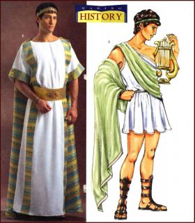 History Mens Ancient Greek Costumes Sewing Pattern Uncut s M L B4573 