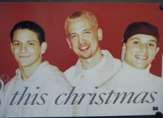 98 Degrees Double Sided Promo Poster Flat This Christmas 1999 Nick 