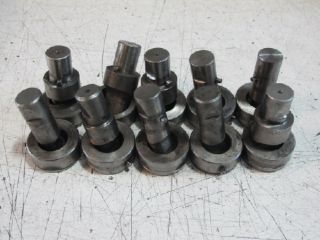   IRONWORKER OBROUND PUNCHES & 10 DIES LOT, AMERICAN PUNCH, W.A.WHITNEY