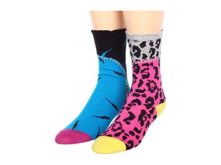 Betsey Johnson 2 Pack Zip Me Up In Your Love Crew Socks $32.99 $36 