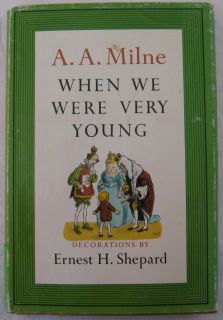 Milne When We Were Very Young Vintage 1961 E Hardcover DJ Children 