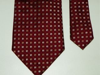 item saks fifth avenue brownish red pattern silk neck tie this item is 