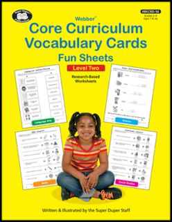 Super Duper Core Curriculum Vocabulary Cards Educational Fun Sheets 