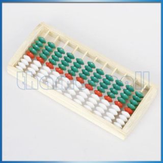 Wooden Framed 9 Bead Abacus Counting Frame Kids Maths Education 