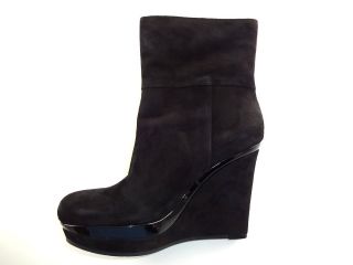 Via Spiga Abbot Womens Shoes Black Kid Suede Wedge Booties US Size 