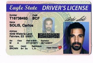 Desperate Housewives Carlos Solis Prop Drivers License